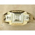 thumbnail image 5 of 2 Ct Lab Created Diamond Round Cut Wedding Mens Band Ring 14K Yellow Gold Plated, 5 of 5
