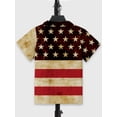 thumbnail image 4 of Mikrdoo Independence Day American Flag And Baseball 3D Print Boys Creative Shirt, Casual Short Sleeve Lapel Shirt Tops For Summer Outdoor Sizes 7-15, 4 of 9