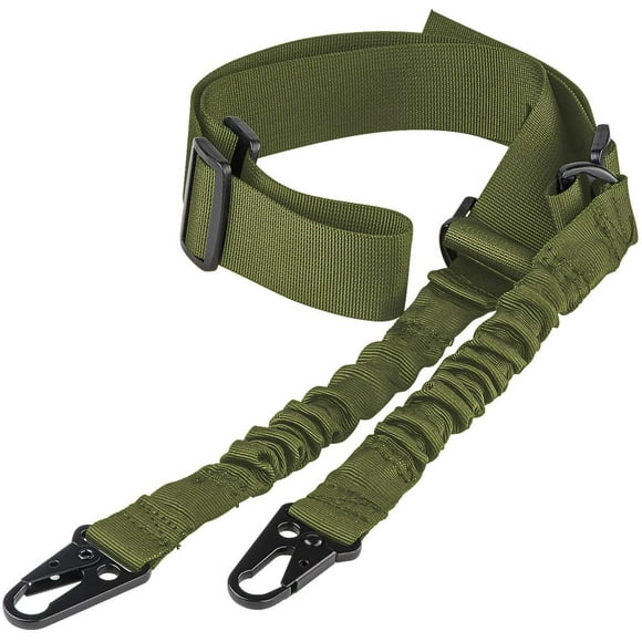 Two Points Rifle Sling with Length Adjuster Traditional Sling with Metal Hook for Outdoors