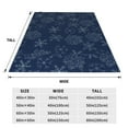 thumbnail image 3 of Bixox Fleece Blanket Snowflake Dark Blue Pattern Super Soft Double-Sided Microfiber Flannel Blanket for Sofa, Bed, Couch,Suitable for All Seasons - 40"x30", 3 of 5
