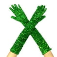 thumbnail image 2 of Sparkly Sequin Arm Sleeves, Long Velvet Glove Sleeves for Women, Evening Glove Sleeves for Prom Wedding Carnival Party and Cosplay Costume Accessories - Green, 2 of 4
