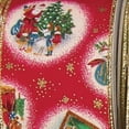 thumbnail image 2 of The Ribbon People Red and White Winter Village Wire Edged Craft Ribbon 3" x 40 Yards, 2 of 2
