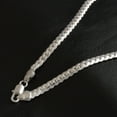 thumbnail image 4 of Classic  14K White Gold Plated Flat Chain Necklace Herringbone Snake Chain For Men Women Long Necklace Jewelry Gift, 4 of 6