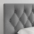 thumbnail image 3 of Boyd Sleep Salerno Linen Upholstered Tufted Platform Storage Bed Frame, Full, Gray, 3 of 11