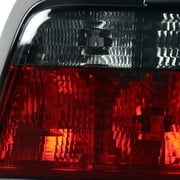 Spec-D Tuning Red Smoke Lens Tail Lights Compatible with 1992-1998 BMW E36 3-Series 4 Door Sedan, Left + Right Pair Assembly