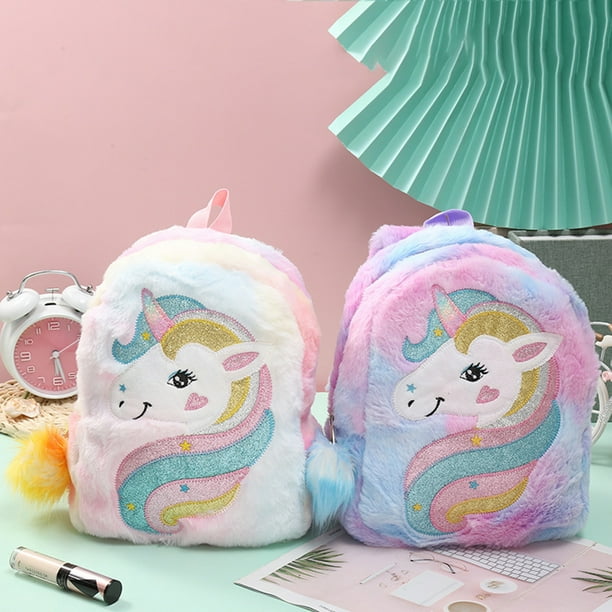 Unicorn outlet furry backpack