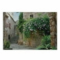 thumbnail image 1 of Landscape Cutting Board, Summer Garden Flowers Marigold Stones Antique House in Spain Art Print, Decorative Tempered Glass Cutting and Serving Board, Small Size, Multicolor, by Ambesonne, 1 of 1