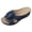 Blue, variant on Modisza Women Orthopedic Wedge Floral Sandals Wide Width Comfortable Beach Slides Summer Dressy Slippers Walking Shoes size 6.5 Black