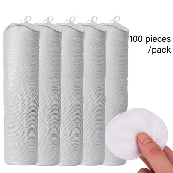 RAGUPEL 100Sheets Round Cotton Pad for Face Makeup Removal Cleansing Face Makeup Pad for Beauty Routine Pad for Women Corton Rounds for Face