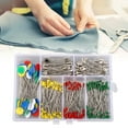 thumbnail image 4 of Quilting Pins, Sewing Pins Set Plum Head Sturdy Rustproof  For Tailoring For Fabrics, 4 of 8