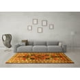 thumbnail image 3 of Ahgly Company Machine Washable Indoor Rectangle Persian Yellow Traditional Area Rugs, 6' x 9', 3 of 4