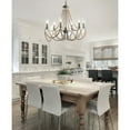 thumbnail image 7 of JONATHAN Y Rustica 6-Light 27" Adjustable Greige Metal/Wood Bead LED Chandelier, Grey/Natural, JYL9060A, 7 of 7