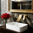 thumbnail image 2 of Wowow Waterfall Single Handle Wall Mounted Bathroom Faucet in Brushed Gold, 2 of 7