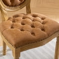 thumbnail image 6 of MIKIBAMA Orange PU Leather Dining Chairs, Mid-Century Style, Set of 4, 6 of 7