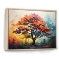 thumbnail image 2 of Designart "Vibrant Multicolor Redwood Tree I" Tree Redwood Floater Framed Wall Art Living Room, 2 of 5