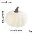 thumbnail image 2 of Mskk Small Velvet Fake Pumpkin Halloween Decoration, 2.7x3.4" Soft Flocked Mini Artificial Pumpkins Ornaments Table Decor for Halloween Farmhouse Display, 2 of 5