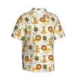 thumbnail image 2 of Fotbe Tiger Lion Hawaiian Shirt for Men Unisex Summer Beach Casual Short Sleeve Cotton Linen Button Down Shirts-Large, 2 of 9