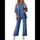 thumbnail image 2 of Traje Informal de Dos Piezas para Mujer, Ideal para Viajes y Vacaciones. Azul L, 2 of 9