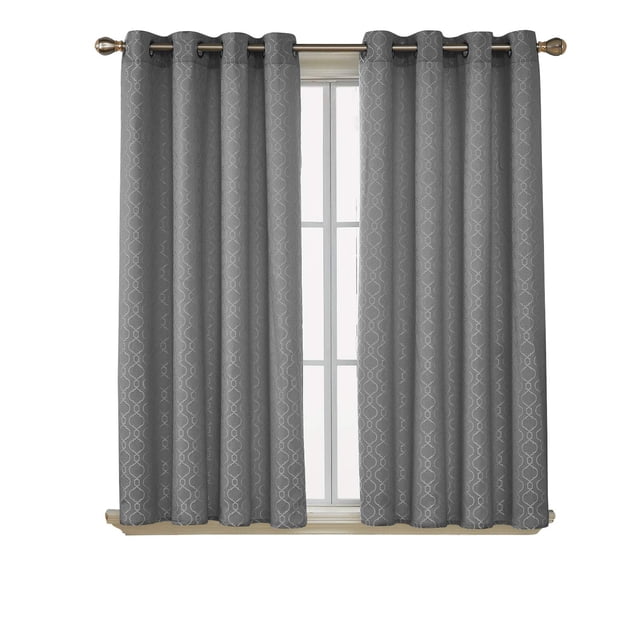 Deconovo Cortinas opacas gris oscuro de 132 x 114 cm con aislamiento térmico para ventanas