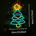 thumbnail image 4 of Letrero de neón para decoración de ambiente navideño con luces luminosas para eventos festivos, árbol de Navidad de Papá Noel, muñeco de nieve, 4 of 5