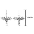 thumbnail image 3 of Heavenly Elegance Celestial Angel .925 Sterling Silver Dangle Earrings for Female Adult, 3 of 5