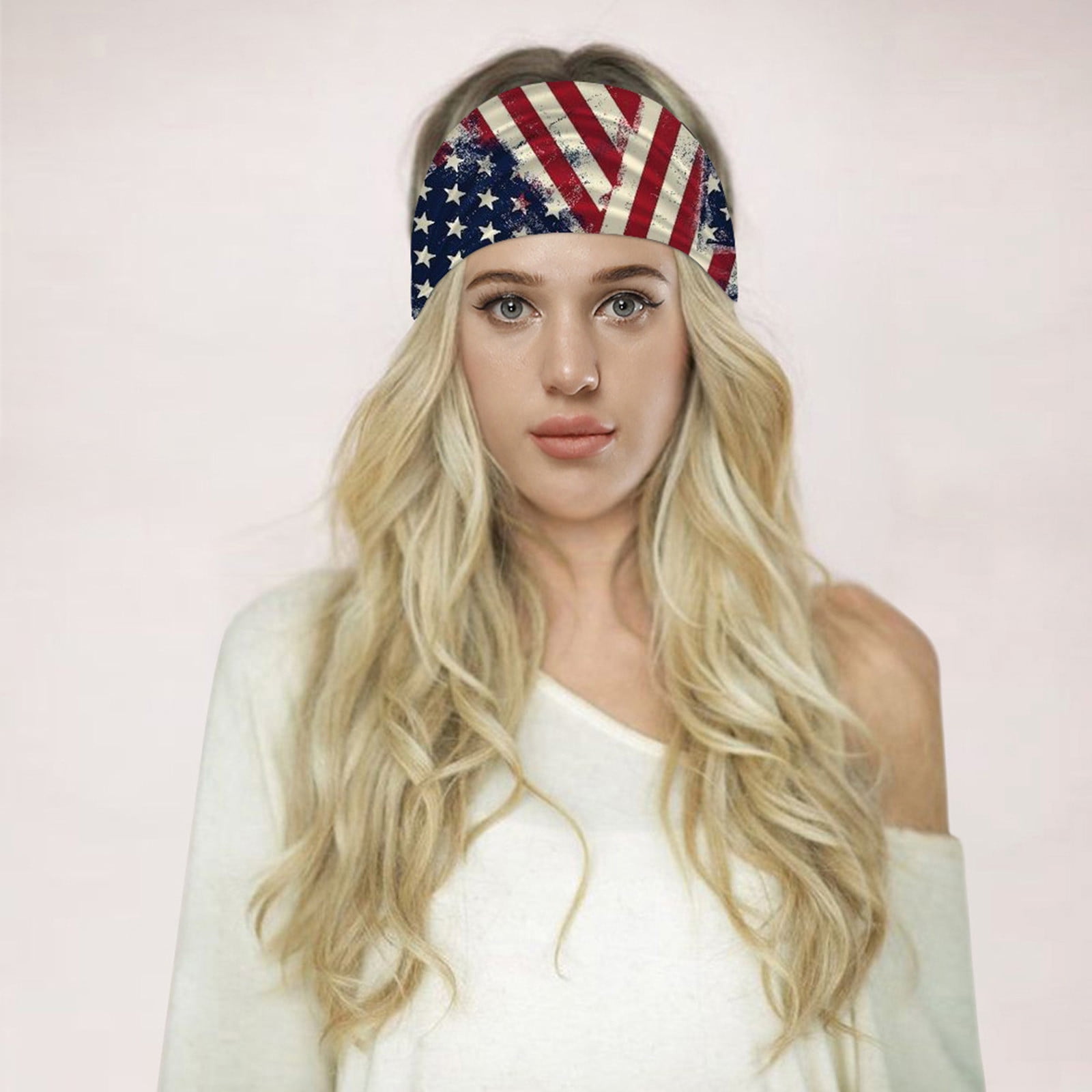 JNGSA 1 PC Wide Bandana Headbands for Women Large Turban Headbands