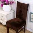 thumbnail image 6 of Luxtrada 4 Pack Velvet Stretch Dining Room Chair Covers Soft Removable Washable Chair Slipcovers Chair Protectors for Dining Room Wedding Banquet Decoration, 6 of 9