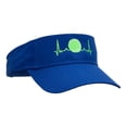thumbnail image 5 of Tennis Ball Pulse Embroidered Cotton Twill Visor - Royal OSFM, 5 of 5
