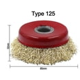 thumbnail image 1 of 100 Type M10 M16 Angle Grinder Grinding Steel Wire Brush Copper Plated Wheel Derusting Deburring Polishing Power Tool Accessorie, 1 of 6