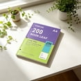 thumbnail image 4 of A4 Blank Notebook 200 Pages - 55gsm Unlined Thick Writing Journal for School & Office, Smooth Paper Sketchbook for Note Taking, Drawing & Daily Journal (Green & Purple), 4 of 4