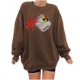 thumbnail image 1 of Qiopertar Chandail en Molleton à Col Rond pour Femmes Mode Décontractée Manches Longues Imprimé Blouse Offres de la Semaine Liquidation à Moins de 5$ jusqu'à 90 % de Réduction, 1 of 4