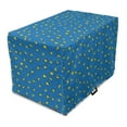 thumbnail image 1 of Stars Dog Crate Cover, Repetitive Cool Tone Sky Elements Night Cartoon Pop Art Inspired Illustration, Easy to Use Pet Kennel Cover Small Dogs Puppies Kittens, 7 Sizes, Yellow Sea Blue, by Ambesonne, 1 of 6