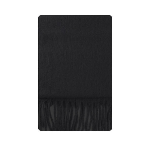 Winter Scarf for Women Classic Soild Color Shawl Warp Pashmina Scarf with Tassels