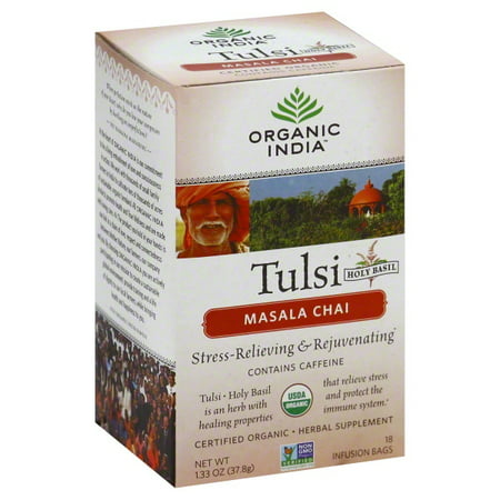 Organic India Tulsi Tea Chai Masala, 18 Count [] (Best Masala Chai In London)