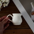 thumbnail image 4 of Ceramic Small Coffee Ware Cream Pitcher White Sauce Pot Drain Pot For Sauces, Dressing And Creamer, 4 of 6