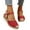Red, variant on Women's Closed Toe Platform Sandals Summer Buckle Ankle Strap Espadrilles Wedge Sandals