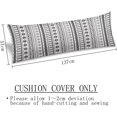 thumbnail image 3 of Black and White Body Pillow Cover Tribal Southwestern Aztec Native American Navajo Ethnic Vintage Long Pillow Case with Zipper Decorative Soft Bedding Pillowcase for Bedroom 20"x54", 3 of 6