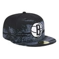 thumbnail image 3 of Men's New Era Black Brooklyn Nets Tip-Off 59FIFTY Fitted Hat, 3 of 5
