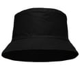 thumbnail image 3 of Reversible Bucket Hat For Men Women Summer Travel Beach Outdoor Fishing Hat 100% Cotton - Black, 3 of 4