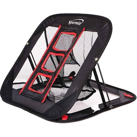 Pop Up Golf Chipping Net- Indoor and Outdoor Golf Practice Training- 25 in. Collapsible Chip Shot Net (2 in 1 Target)