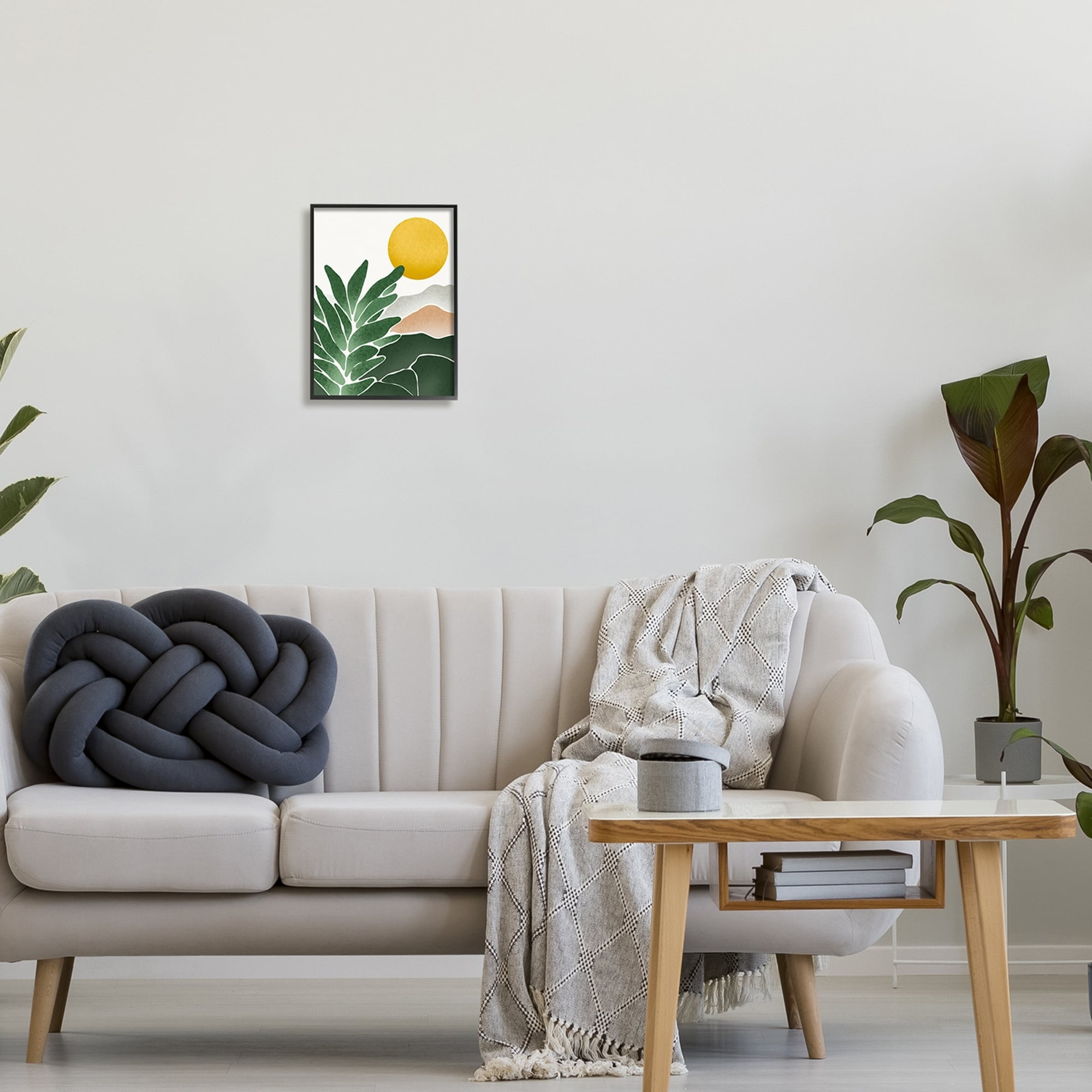 Stupell Industries Sunny Hills Botanical Nature Scene Botanical & Floral Painting Black Framed Art Print Wall Art