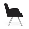 thumbnail image 2 of Willow Lounge Lobby Reception Waiting Guest Chair / Silver Steel / Black, 2 of 5