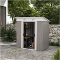 thumbnail image 2 of Compact 4x6 Foot Outdoor Metal Shed with Sliding Doors & Vents, 2 of 9