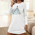 thumbnail image 2 of Wensltd Women's Short Sleepshirts Stylish Long Sleeve Round Neck Christmas Home Wear Nightgown S-XXL, 2 of 6
