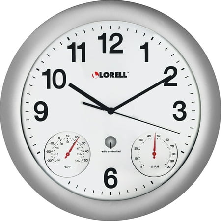 - Lorell, LLR61000, Analog Temperature/Humidity Wall Clock, 1