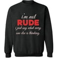 thumbnail image 2 of OXI Crewneck Sweatshirt - What Every One Else is Thinking, Basic Casual Sweatshirts for Men's and Women Fleece Sweatshirt Long Sleeve - Dark Heather 3X-Large, 2 of 2