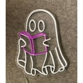 thumbnail image 4 of Ghost Read Book Neon Sign, Halloween Wall Decor, 4 of 4
