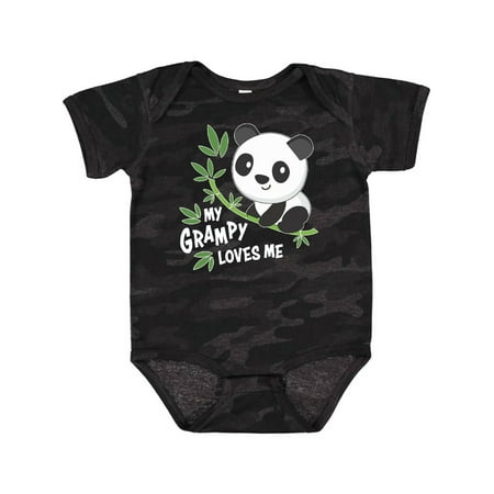 

Inktastic My Grampy Loves Me- Cute Panda Gift Baby Boy or Baby Girl Bodysuit