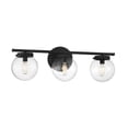 thumbnail image 3 of Trade Winds Linda 3-Light Bathroom Vanity Light in Matte Black, 3 of 5
