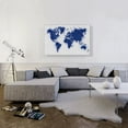 thumbnail image 2 of ARTCANVAS Navy Blue White World Map Canvas Art Print - Size: 40" x 26" (0.75" Deep), 2 of 9